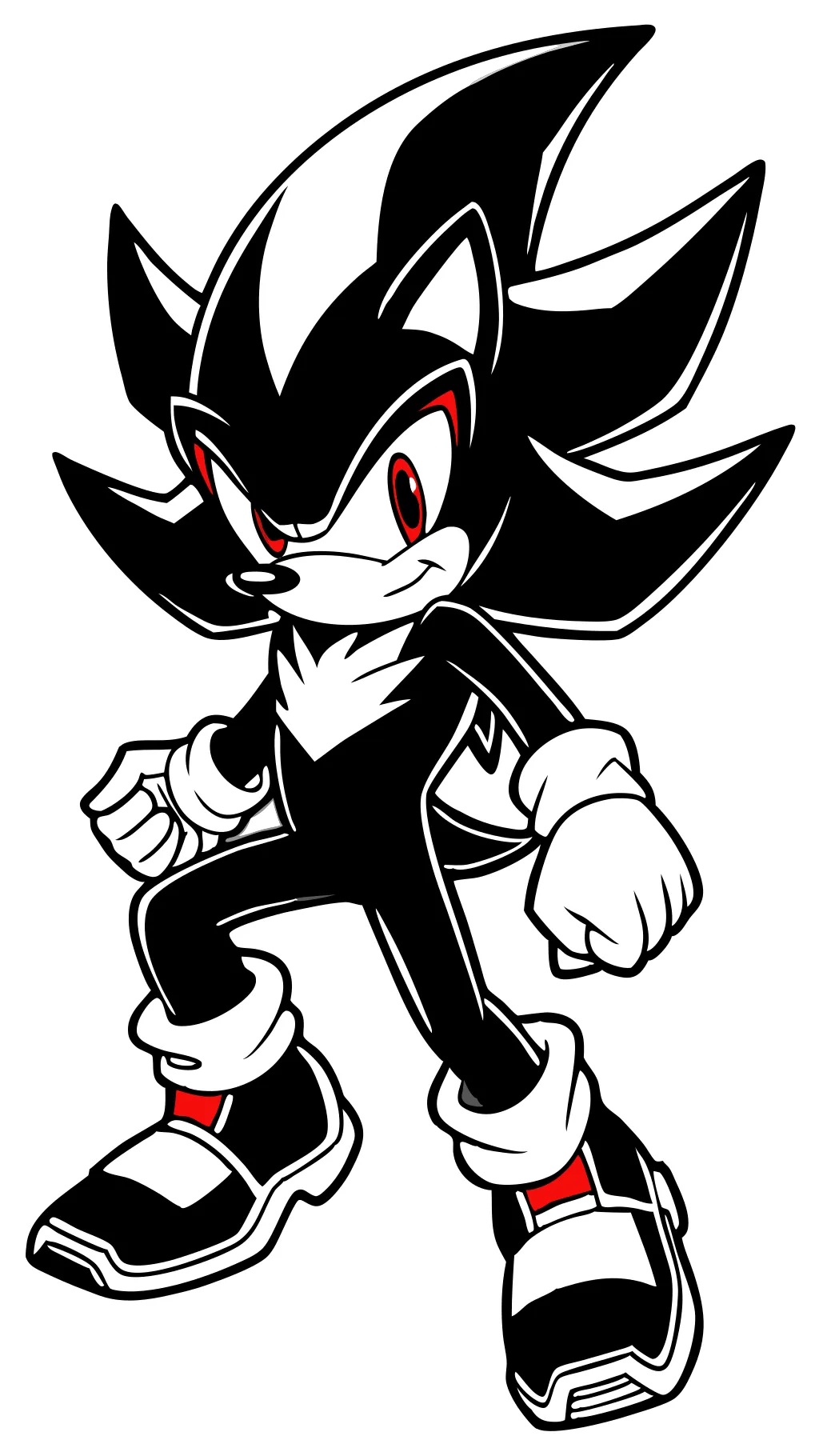 shadow the hedgehog coloring page